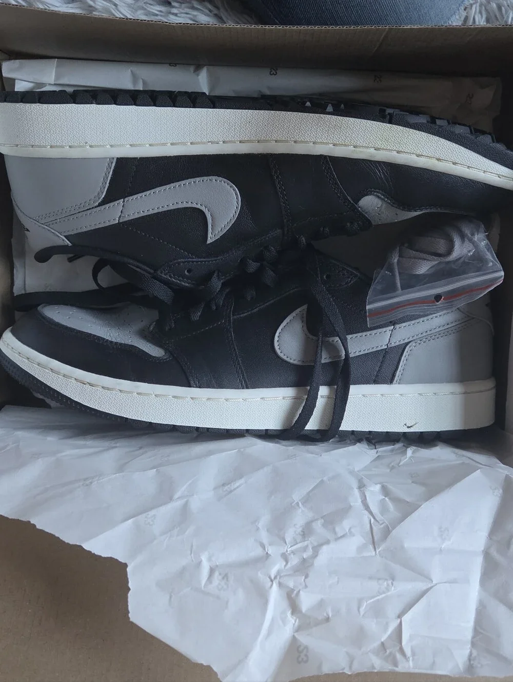 Air Jordan 1 Low G Golf Shadow Black Grey Men's Size 12 DD9315-001